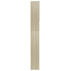 Vidaxl Omara za pralni stroj bela in sonoma hrast 64,x25,5x190 cm