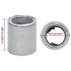 Vidaxl Izpušna cev PVC 6 m Ø12,5 cm
