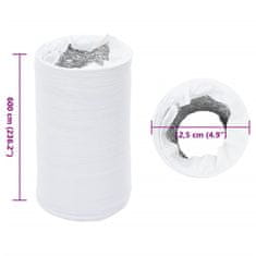 Vidaxl Prezračevalni kanal aluminij in PVC 6 m Ø12,5 cm