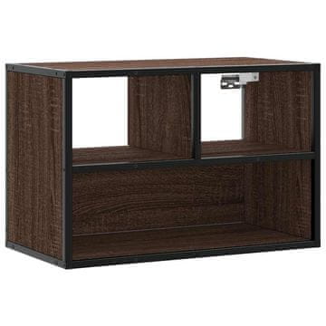 Vidaxl TV omarica rjavi hrast 60x31x39,5 cm inženirski les in kovina