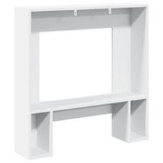 Vidaxl Okvir za kamin bel 81x18x82 cm inženirski les