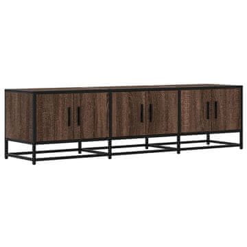 Vidaxl TV omarica rjavi hrast 150x35x41 cm inženirski les in kovina