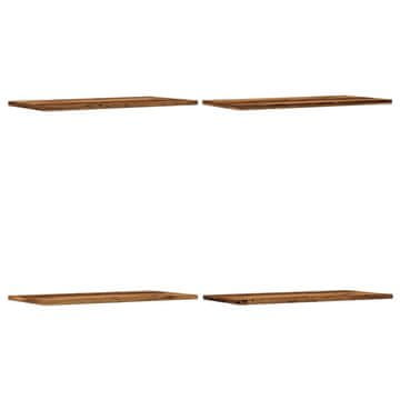 Vidaxl Stenska polica 4 kosi starinski les 60x30x1,5 cm inženirski les