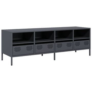 Vidaxl TV omarica antracitna 135x39x43,5 cm hladno valjano jeklo