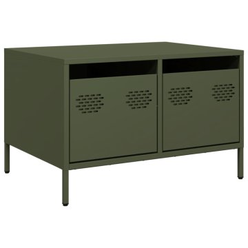 Vidaxl TV omarica olivno zelena 68x50x43,5 cm hladno valjano jeklo