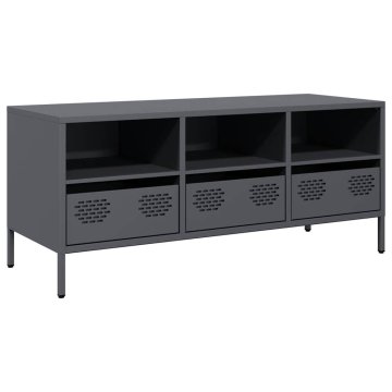 Vidaxl TV omarica antracitna 101,5x39x43,5 cm hladno valjano jeklo
