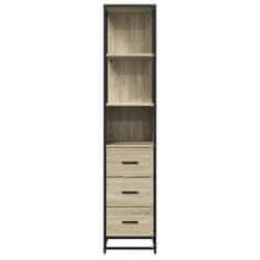 Vidaxl Kopalniška omarica sonoma hrast 35x37,5x166 cm inženirski les