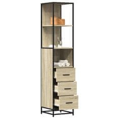 Vidaxl Kopalniška omarica sonoma hrast 35x37,5x166 cm inženirski les