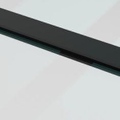 Vidaxl Drsna vrata z opremo 90x205 cm ESG steklo in aluminij