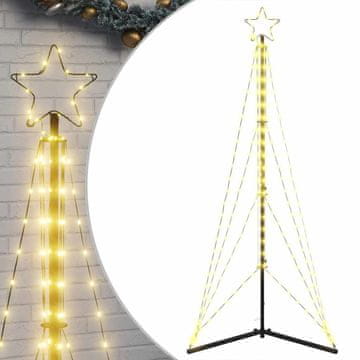 Vidaxl LED božično drevo 363 LED hladno tople bele 182 cm