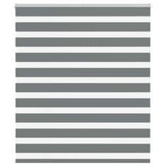 shumee vidaXL Zebra senčilo temno sivo 125x150 cm tkanina širina 120,9 cm