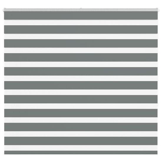 shumee vidaXL Zebra senčilo temno sivo 165x150 cm tkanina širina 160,9 cm