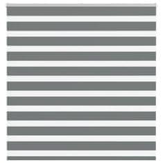 shumee vidaXL Zebra senčilo temno sivo 150x150 cm tkanina širina 145,9 cm