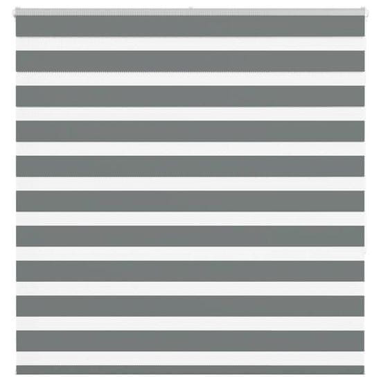 shumee vidaXL Zebra senčilo temno sivo 150x150 cm tkanina širina 145,9 cm