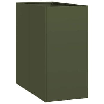 Vidaxl Sadilnik olivno zelena 40x80x80 cm Jeklo