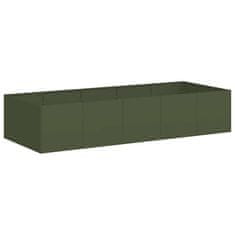 Vidaxl Sadilnik olivno zelena 200x80x40 cm Jeklo