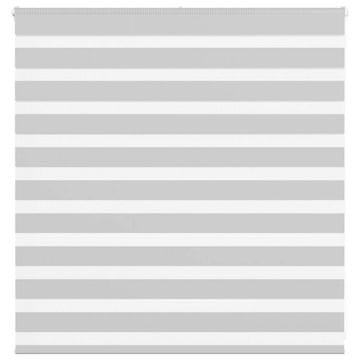 shumee vidaXL Zebra senčilo svetlo sivo 140x100 cm tkanina širina 135,9 cm