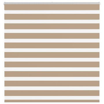 shumee vidaXL Zebra senčilo peščeno rjava 140x150 cm tkanina širina 135,9 cm