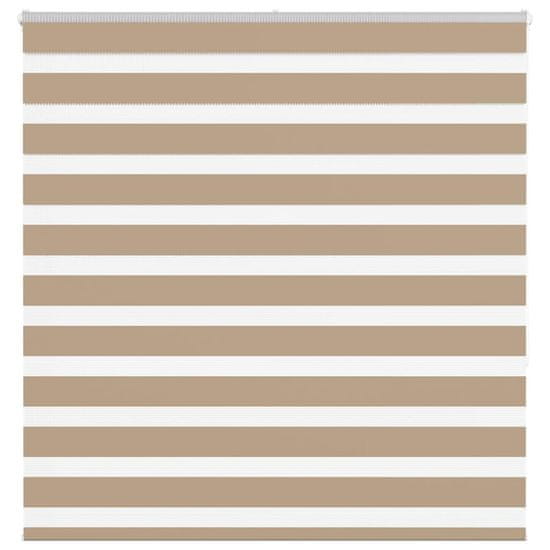 shumee vidaXL Zebra senčilo peščeno rjava 150x150 cm tkanina širina 145,9 cm
