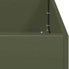 Vidaxl Sadilnik olivno zelena 200x80x40 cm Jeklo