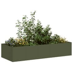 shumee vidaXL Sadilnik olivno zelena 200x80x40 cm Jeklo
