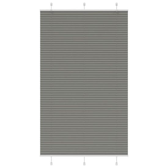 shumee vidaXL Plisirana žaluzija Antracit 120x200 cm Širina tkanine 119,4 cm