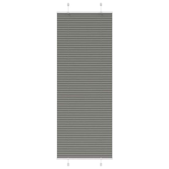shumee vidaXL Plisirana žaluzija Antracit 80x200 cm Širina tkanine 79,4 cm