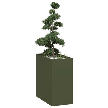 shumee vidaXL Sadilnik olivno zelena 40x80x80 cm Jeklo