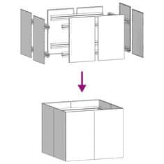 Vidaxl Sadilnik 100x100x80 cm iz nerjavečega jekla