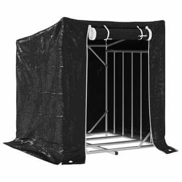 Vidaxl vidaxL Stojalo za drva z dežnim pokrovom 100,5x100,5x110,5 cm