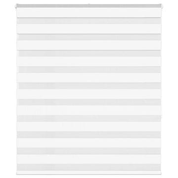 shumee vidaXL Zebra senčilo bela 130x150 cm tkanina širina 125,9cm poliester