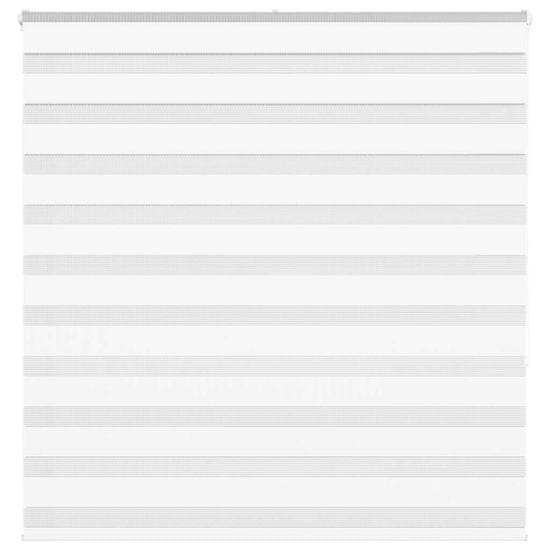 shumee vidaXL Zebra senčilo bela 140x150 cm tkanina širina 135,9cm poliester
