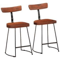 shumee vidaXL Barski stolčki 2 črni 49x43x79 cm trden mangov les