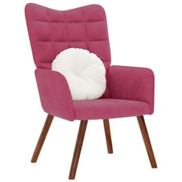 shumee vidaXL Stol za sproščanje vinsko rdeč žamet