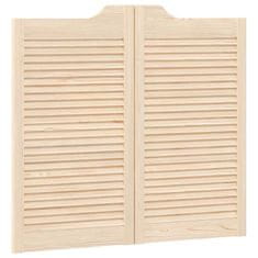 Vidaxl Swing Doors Louvred Design 2-Pair 90x100 cm masivni les bor