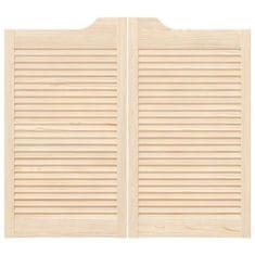 Vidaxl Swing Doors Louvred Design 2-Pair 90x100 cm masivni les bor