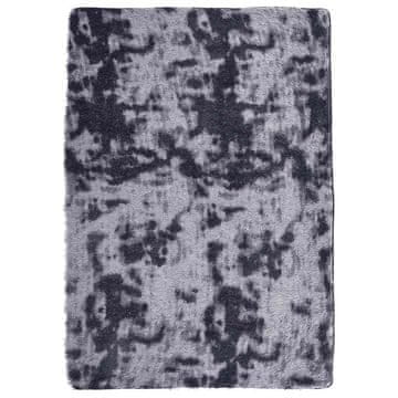 Vidaxl Visoka košata preproga NAVARRA temno siva 160x230 cm poliester