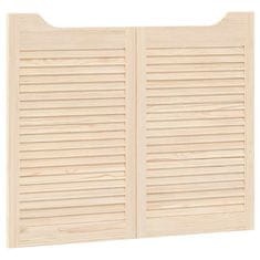 Vidaxl Swing Doors Louvred Design 2 para masivni les borovega lesa