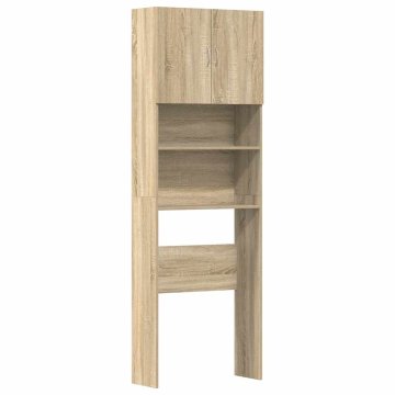 Vidaxl Omara za pralni stroj sonoma hrast 64x24x190 cm inženirski les