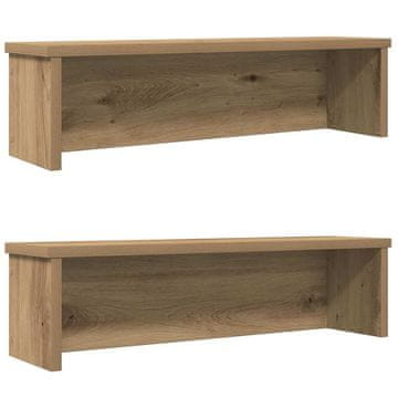 shumee vidaXL Kitchen Racks Stackable 2 artisian hrast pcs 50x15x16 cm