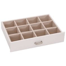 Vidaxl Jewellery Box 5-Layer z ogledalom zaklenljiv Bela