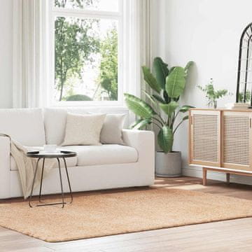 shumee vidaXL Visoka košata preproga NAVARRA bež 160x230 cm poliester