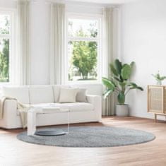 shumee vidaXL Visoka košata preproga NAVARRA srebrno siva 240x240cm poliester