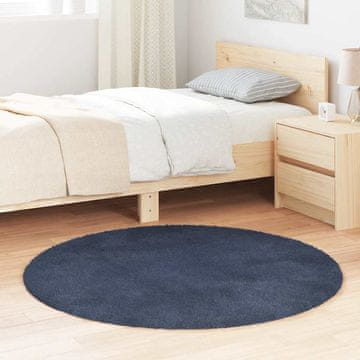shumee vidaXL Visoka košata preproga NAVARRA mornarsko 120x120 cm poliester