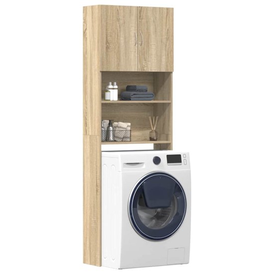 shumee vidaXL Omara za pralni stroj sonoma hrast 64x24x190 cm inženirski les