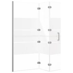 Vidaxl Zložljiva tuš kabina ESG 120x140 cm bela