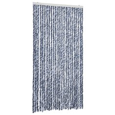 Vidaxl Zavesa proti mrčesu modra in bela 100x200 cm šenilja