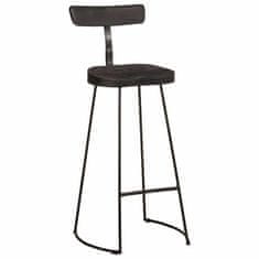 Vidaxl Bar Stooli 2 kosa Črna 49x43x103 cm Masivni les Mango