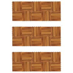 Vidaxl Poščice iz akacije vertikalen vzorec 30 x 30 cm set 30 kosov