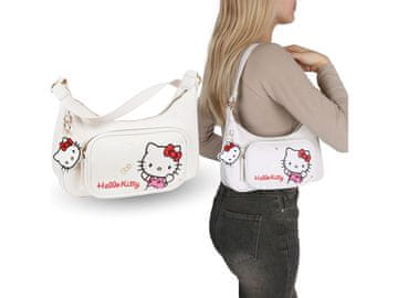 HELLO KITTY Hello Kitty Bela torbica v obliki bagete, torbica za na ramo 25x14x7cm